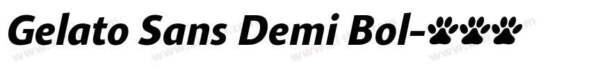 Gelato Sans Demi Bol字体转换